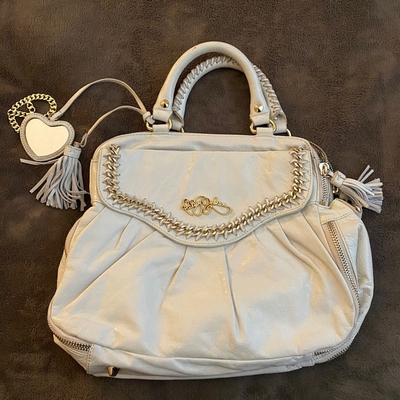 Betsey Johnson Cream Tassle Chain Purse - Picture 1 of 12